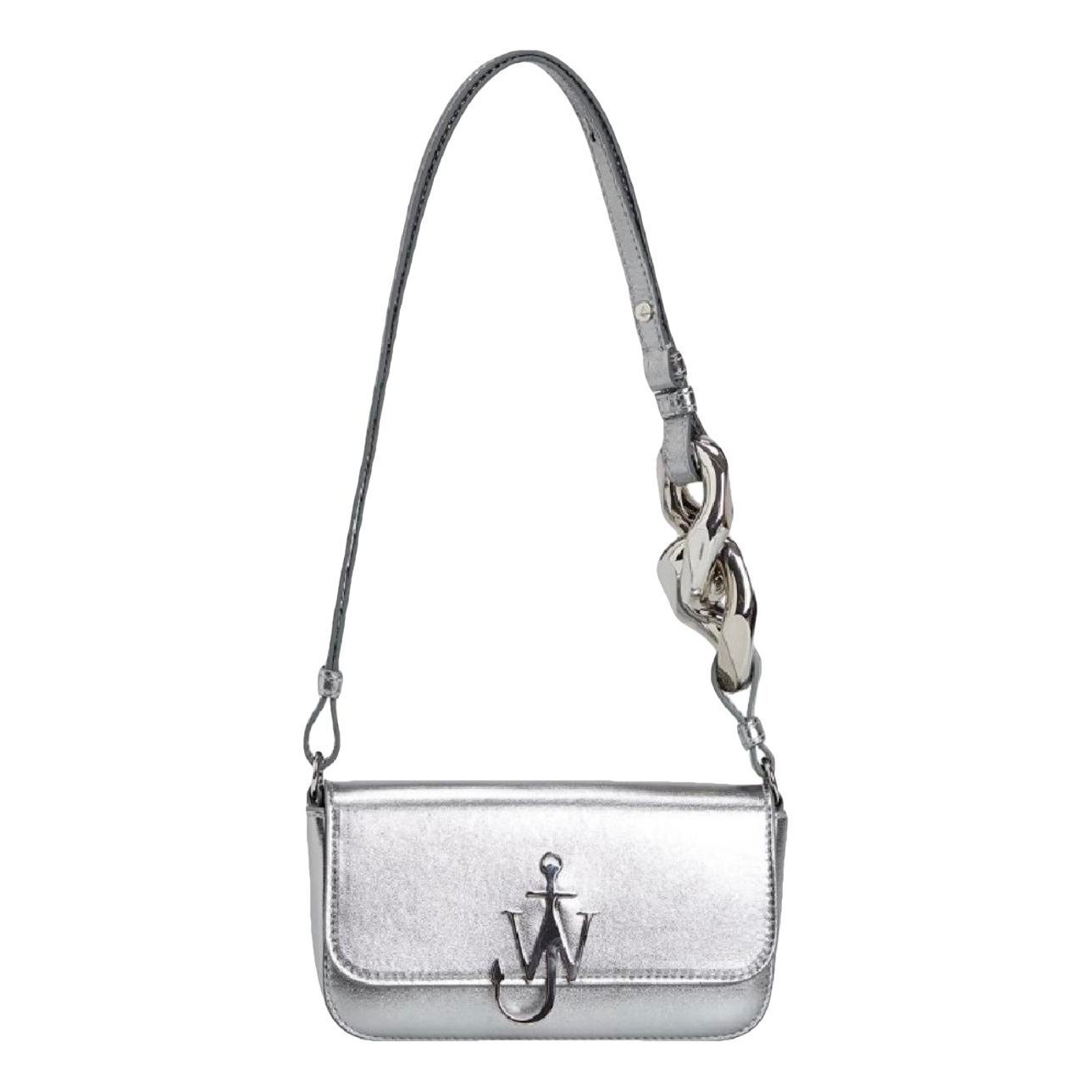Chain leather handbag