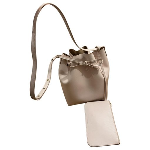 Bucket leather handbag