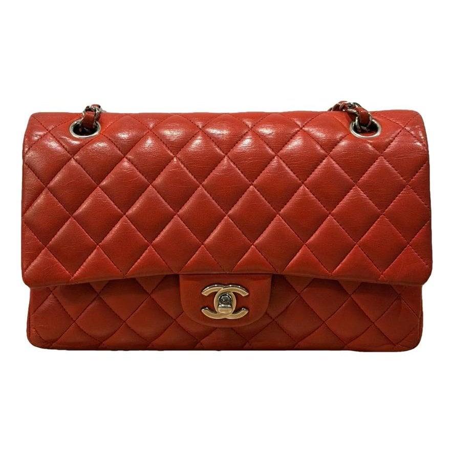 Leather clutch bag