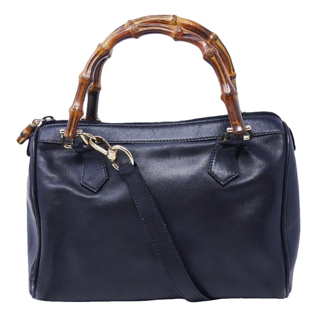 Bamboo leather crossbody bag