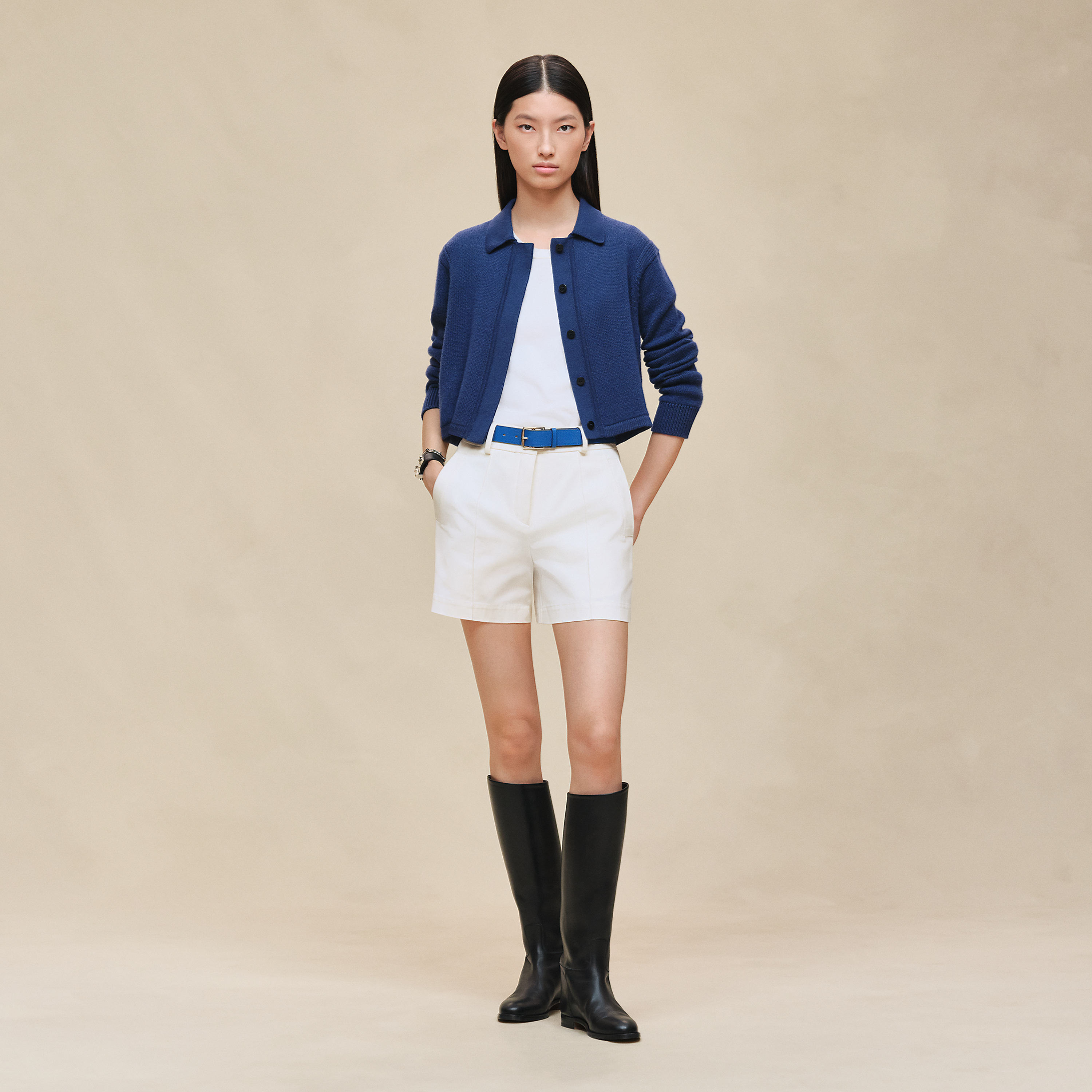 Short shirt cardigan