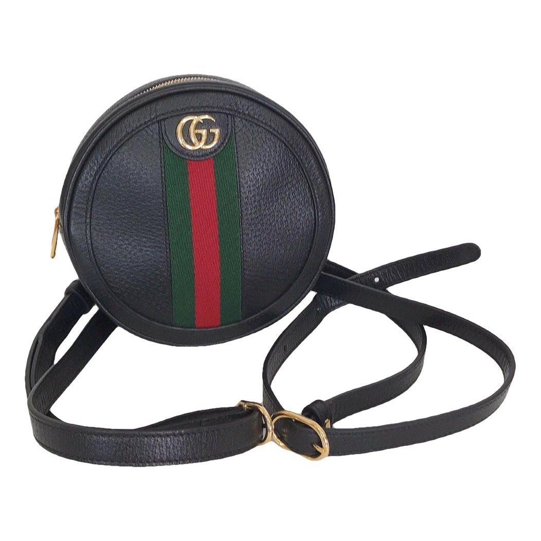 Ophidia Round leather backpack