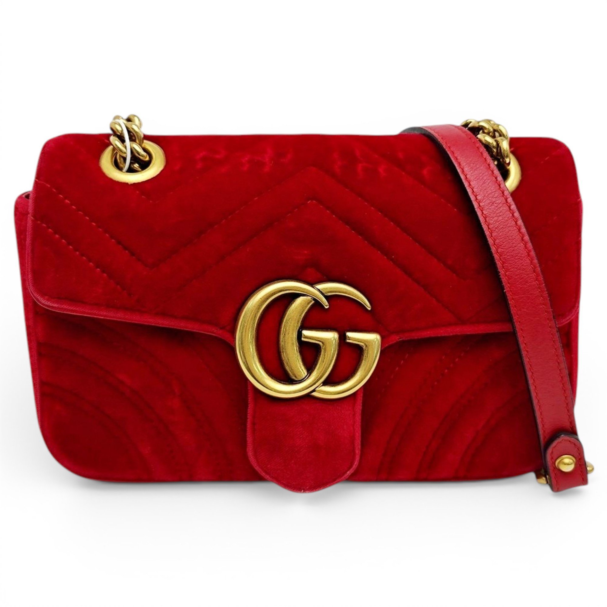 Gucci GG Marmont Flap velvet handbag