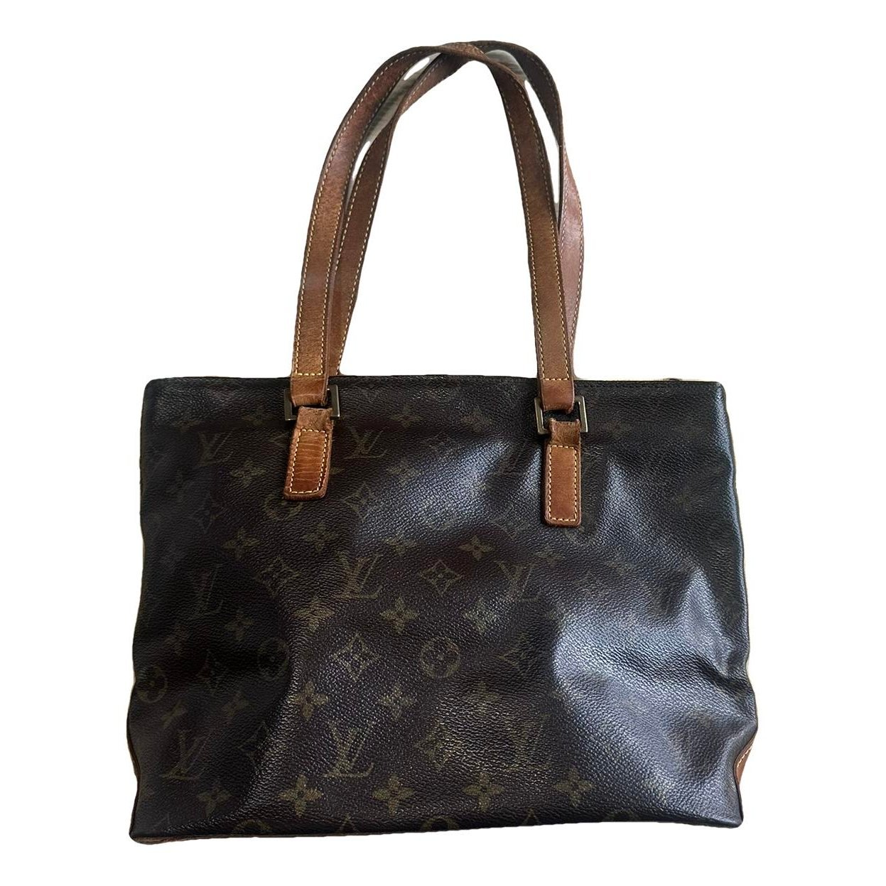 Piano leather tote
