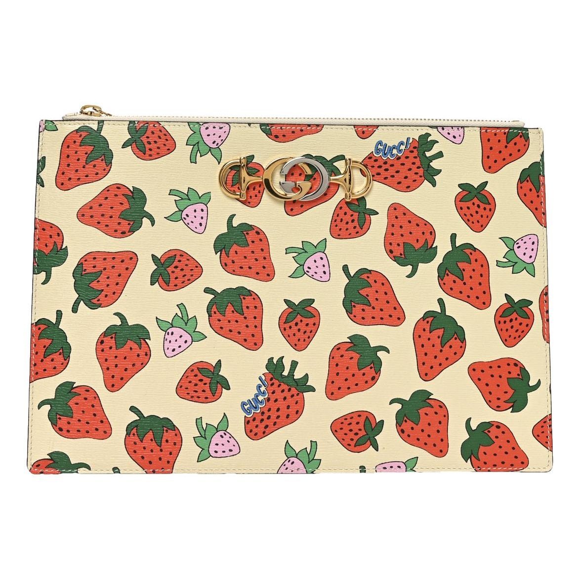 Leather clutch bag