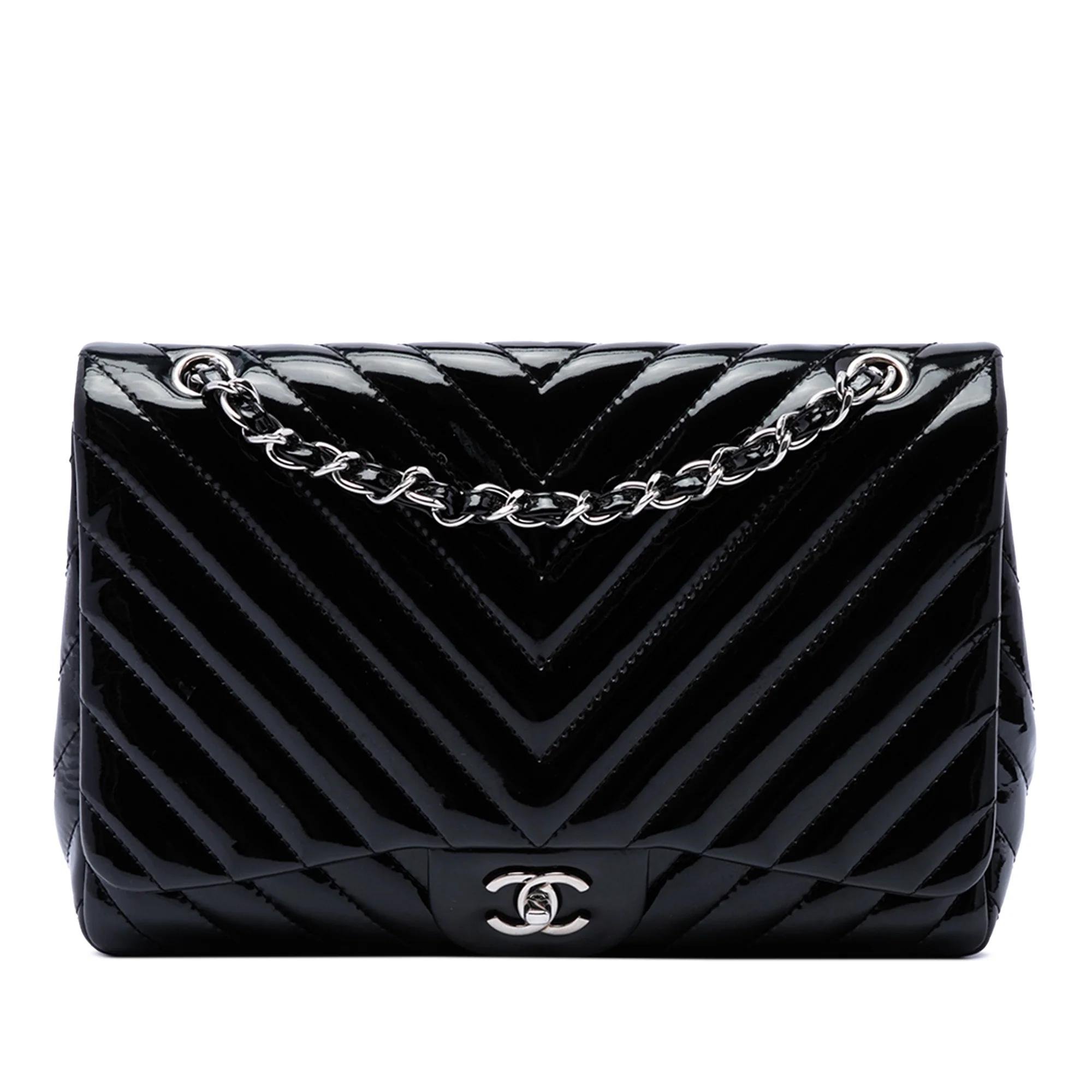 Patent leather handbag