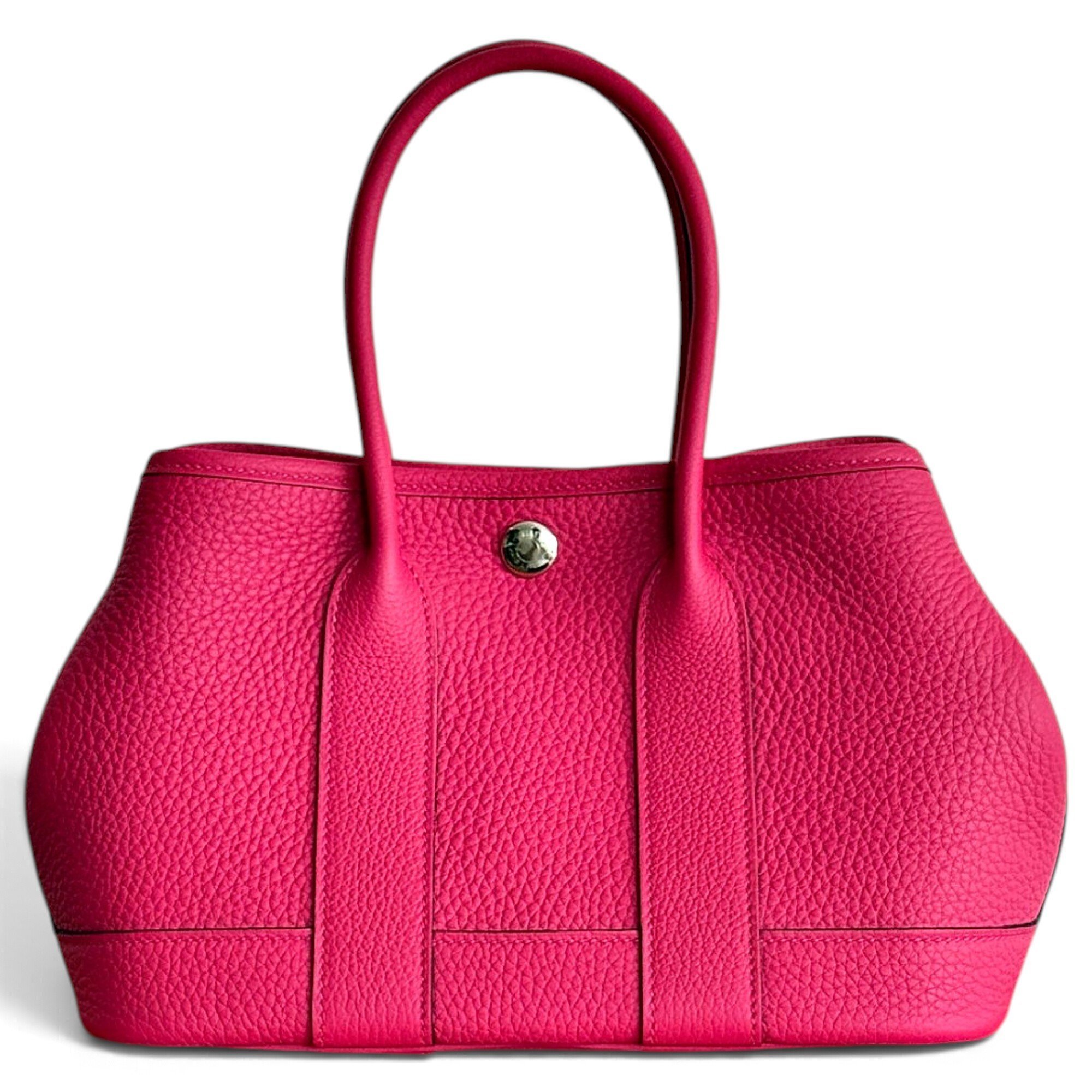 Hermes Garden Party Handbag Rose Mexico Togo Leather