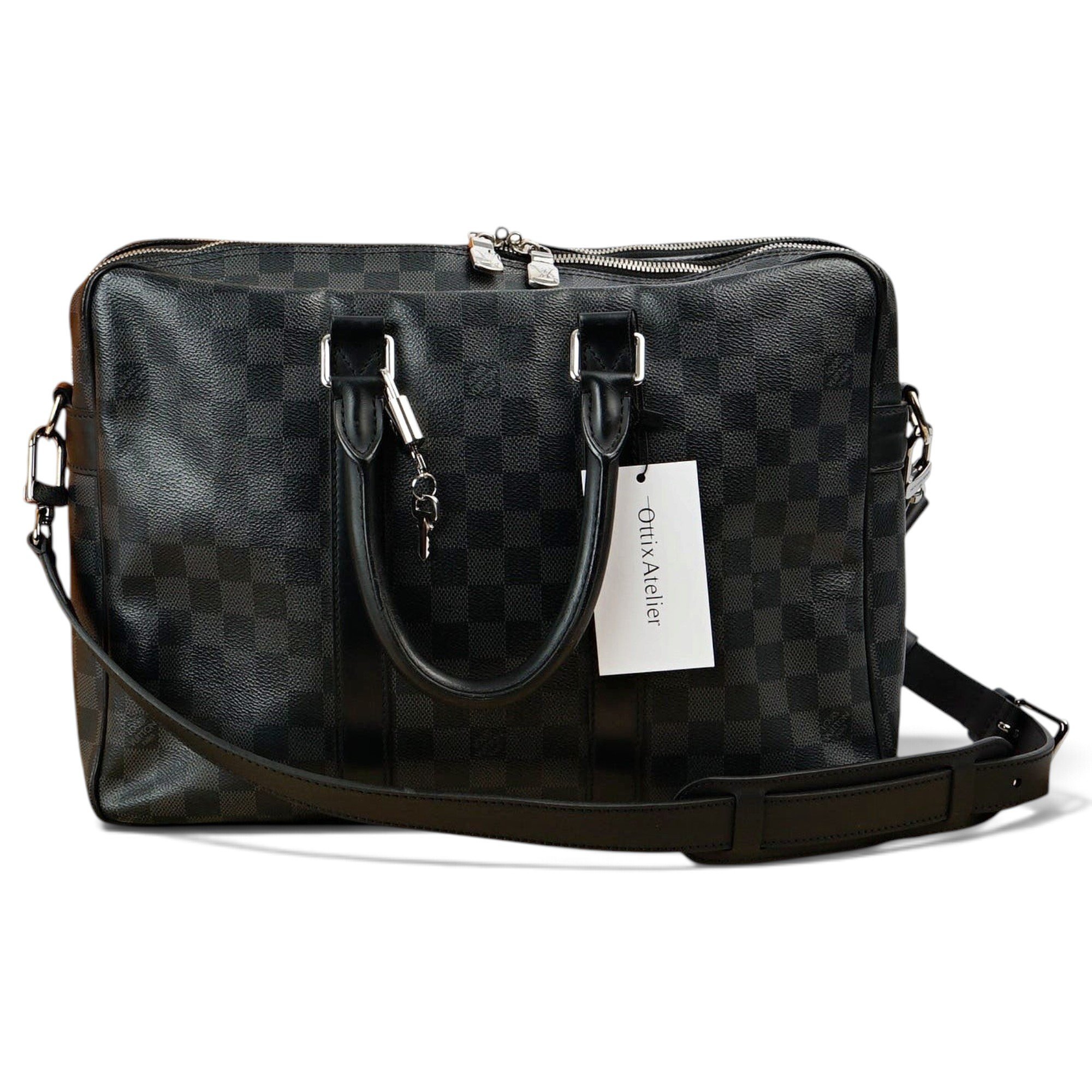 Porte Documents Voyage leather handbag