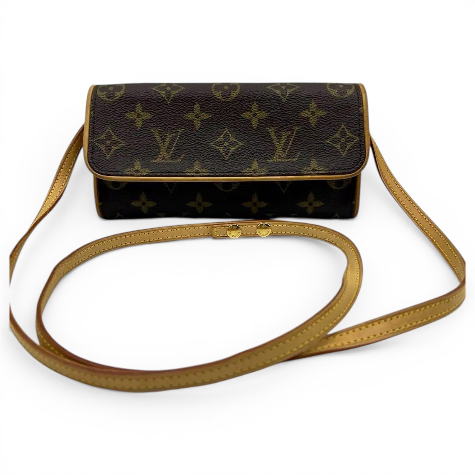 Twin vinyl crossbody bag
