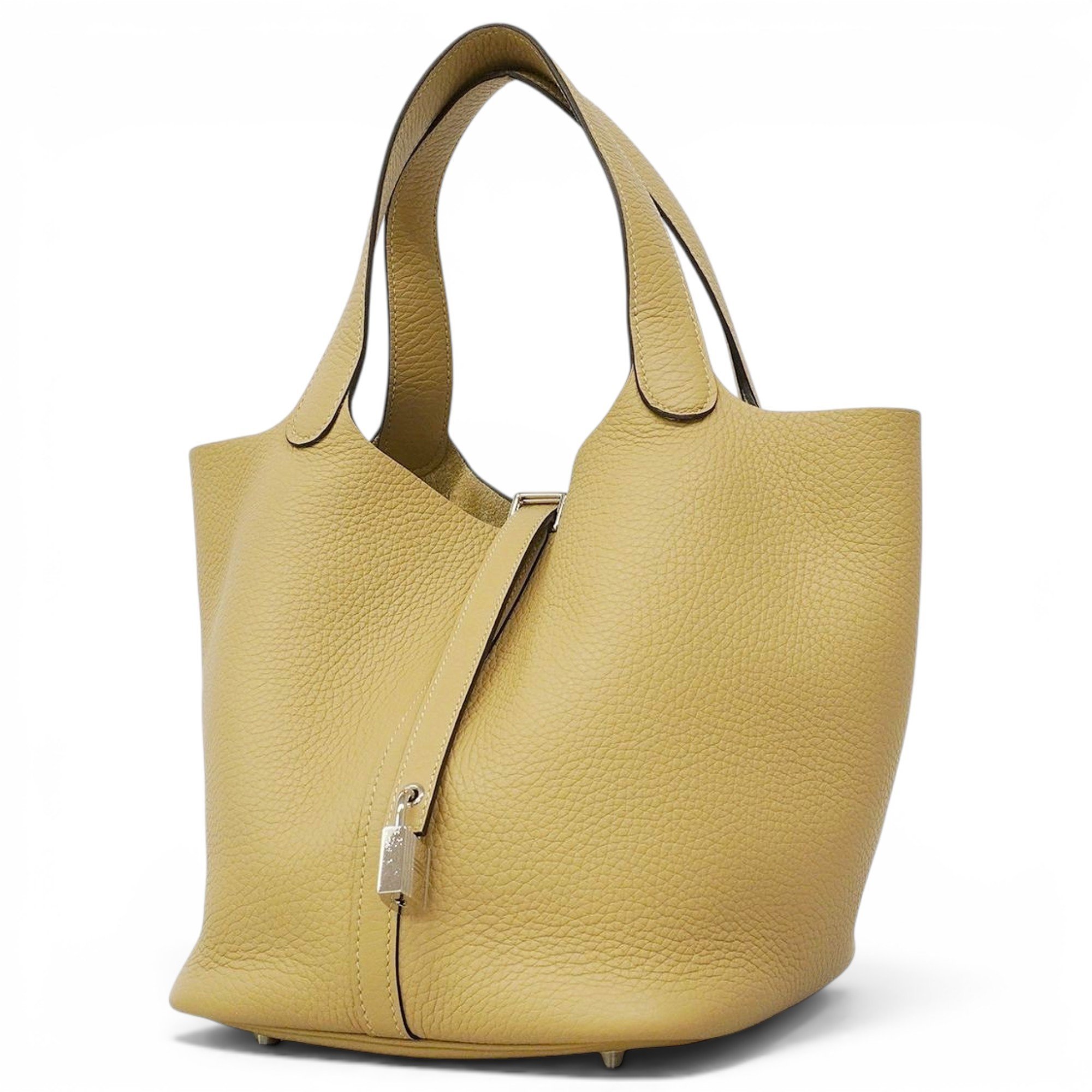 Picotin leather tote