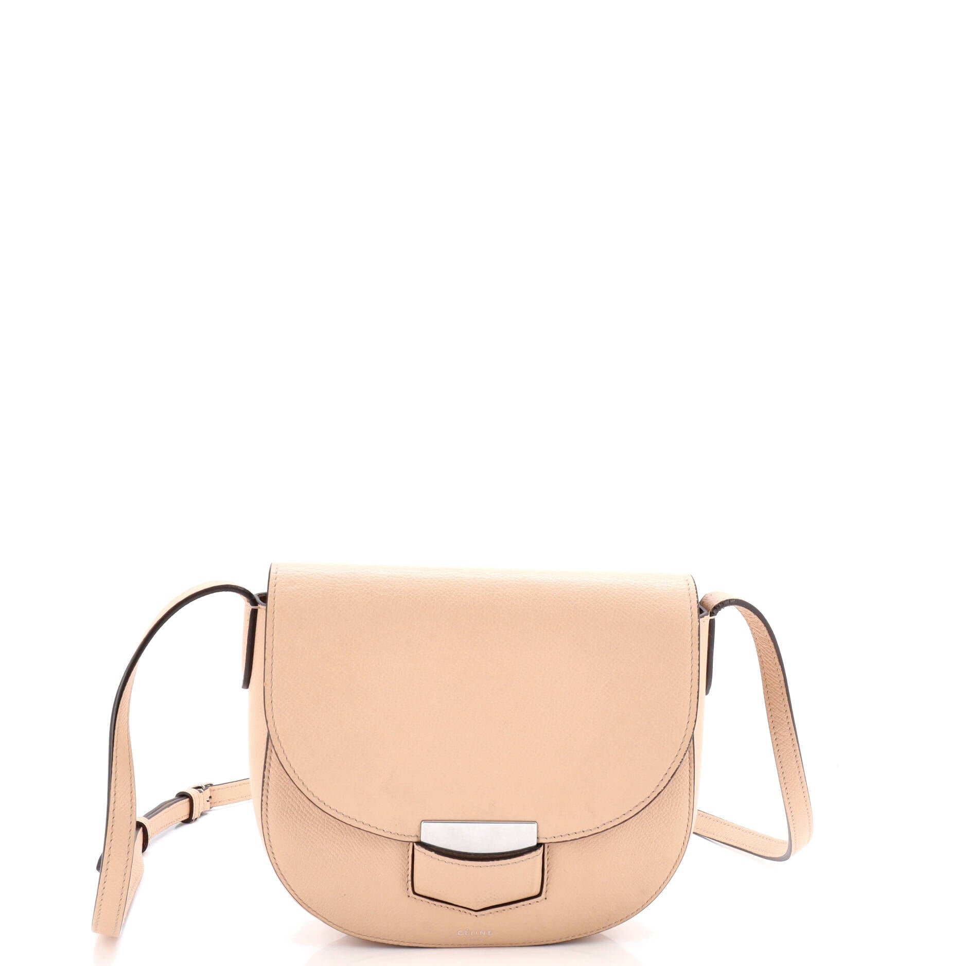 Celine Trotteur Crossbody Bag Grainy Leather Small