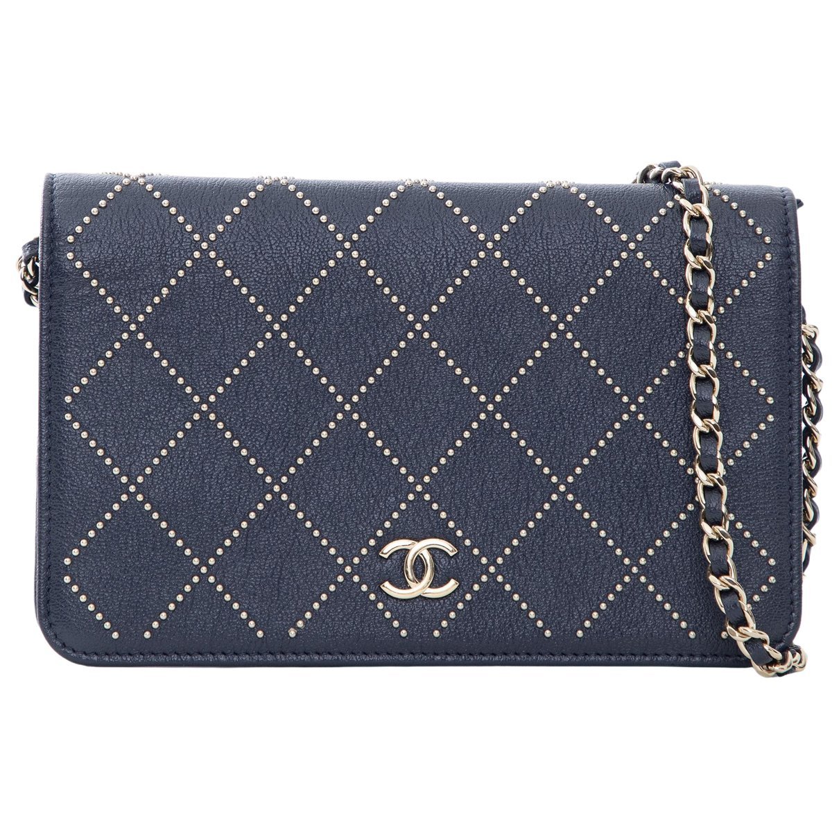 Wallet On Chain leather handbag