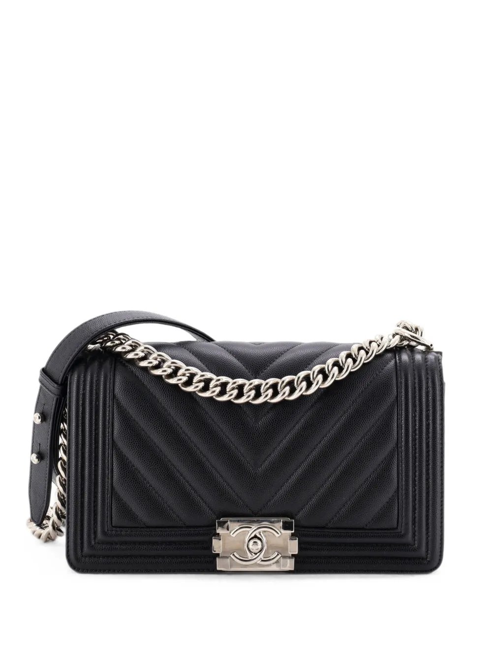 Boy Flap Bag Chevron Caviar Old Medium shoulder bag