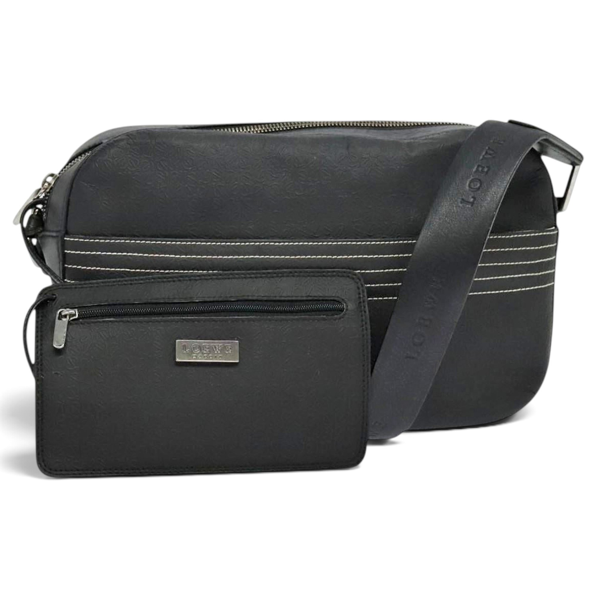 Anagram leather handbag