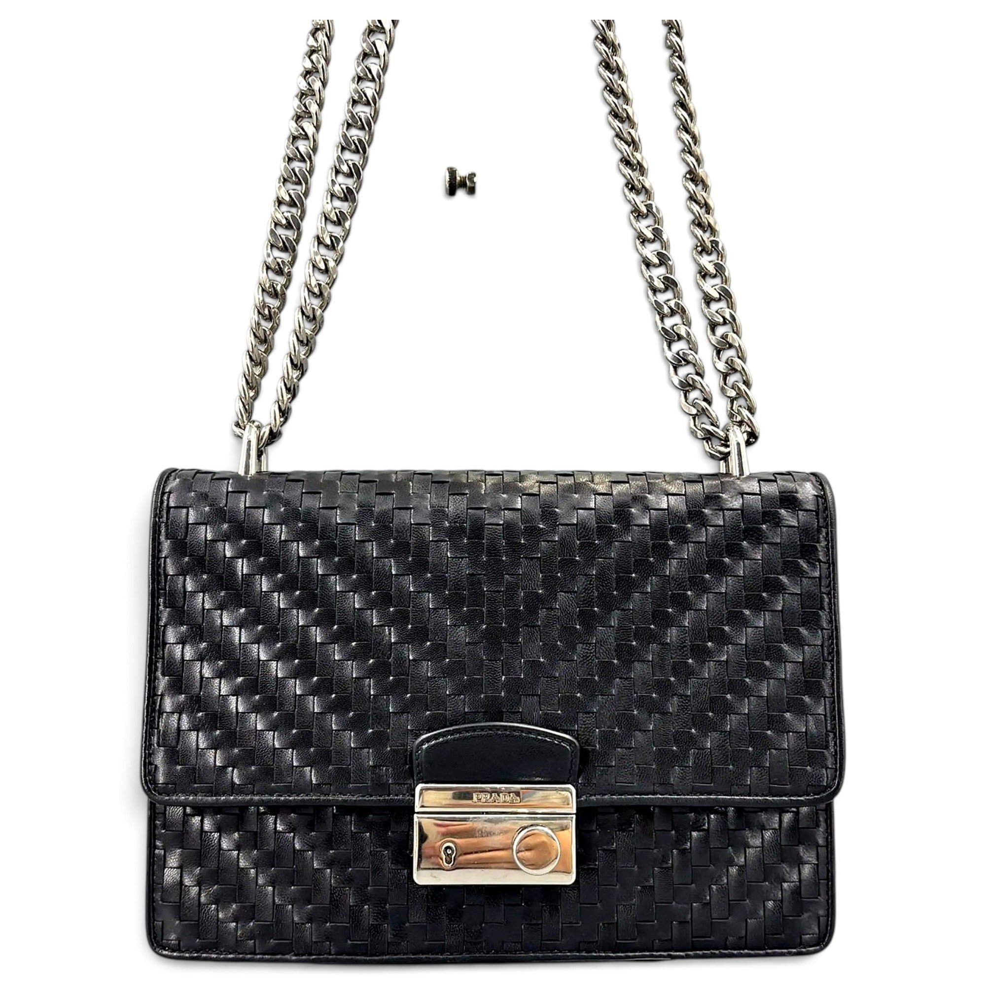 Diagramme leather handbag