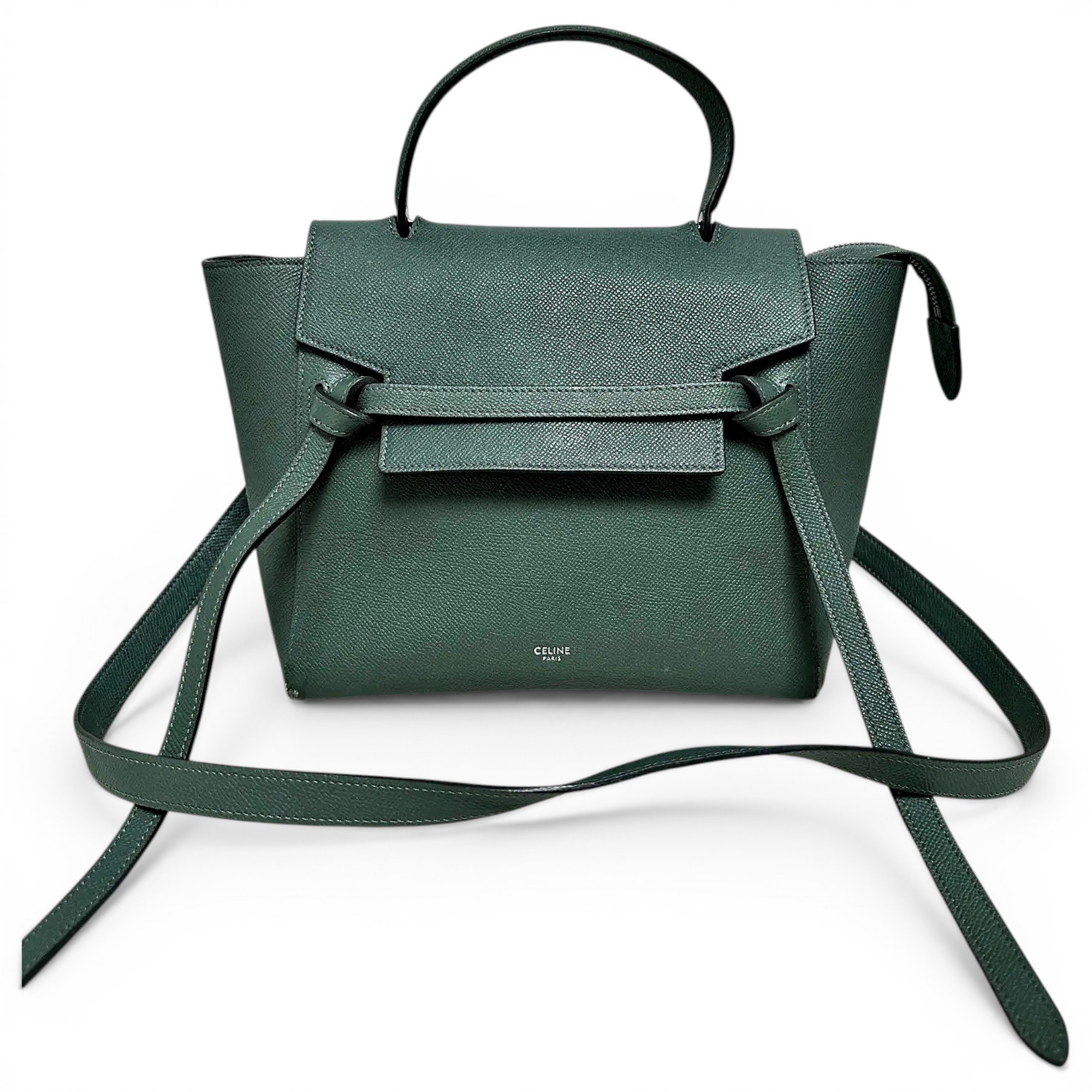 Belt leather handbag