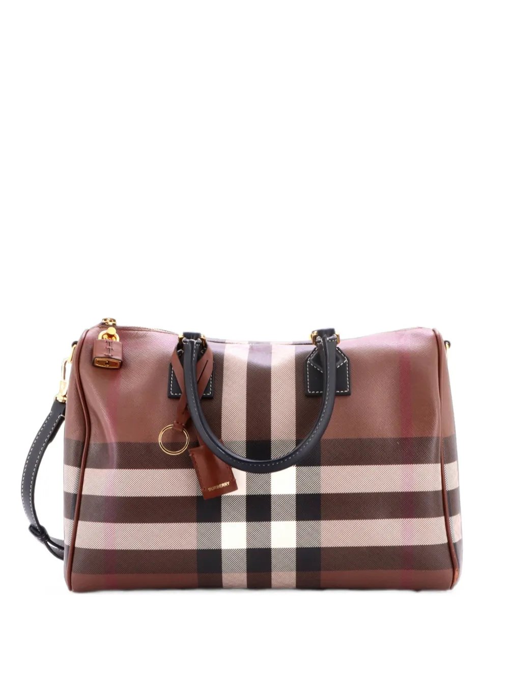 Bowling Bag Check E-Canvas Medium shoulder bag