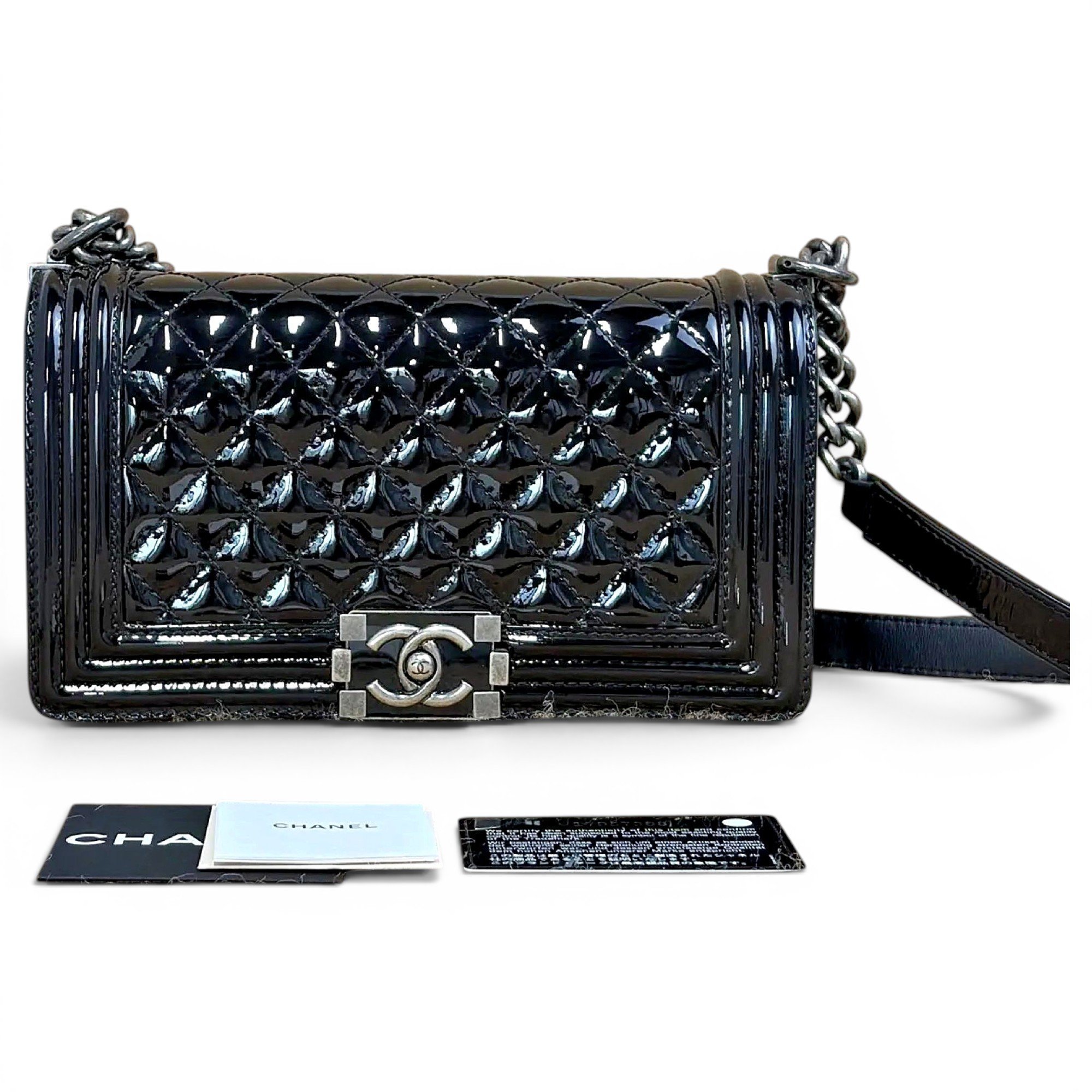 Boy patent leather handbag
