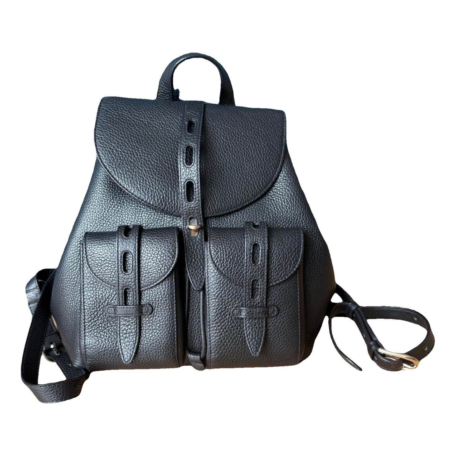 Leather backpack