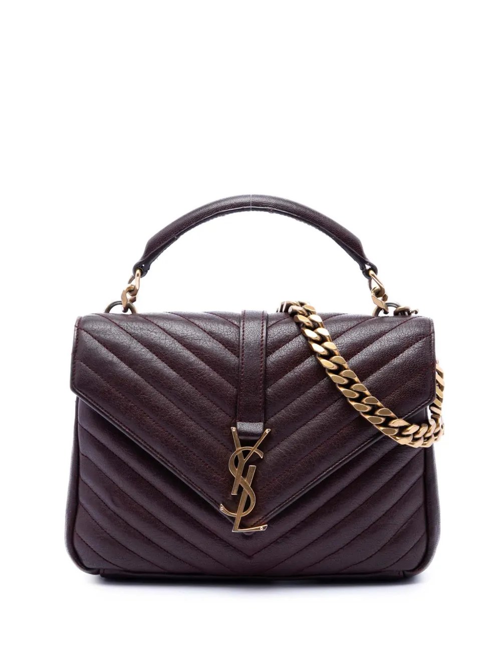 2016 Medium Chevron Sheepskin Monogram College satchel