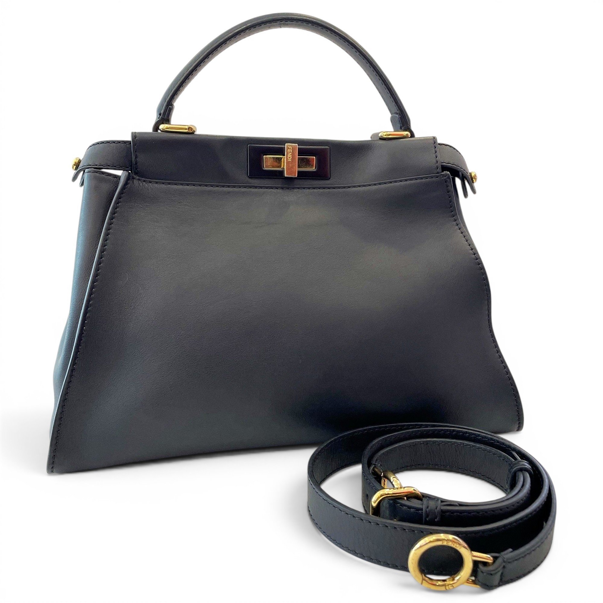 Peekaboo leather handbag