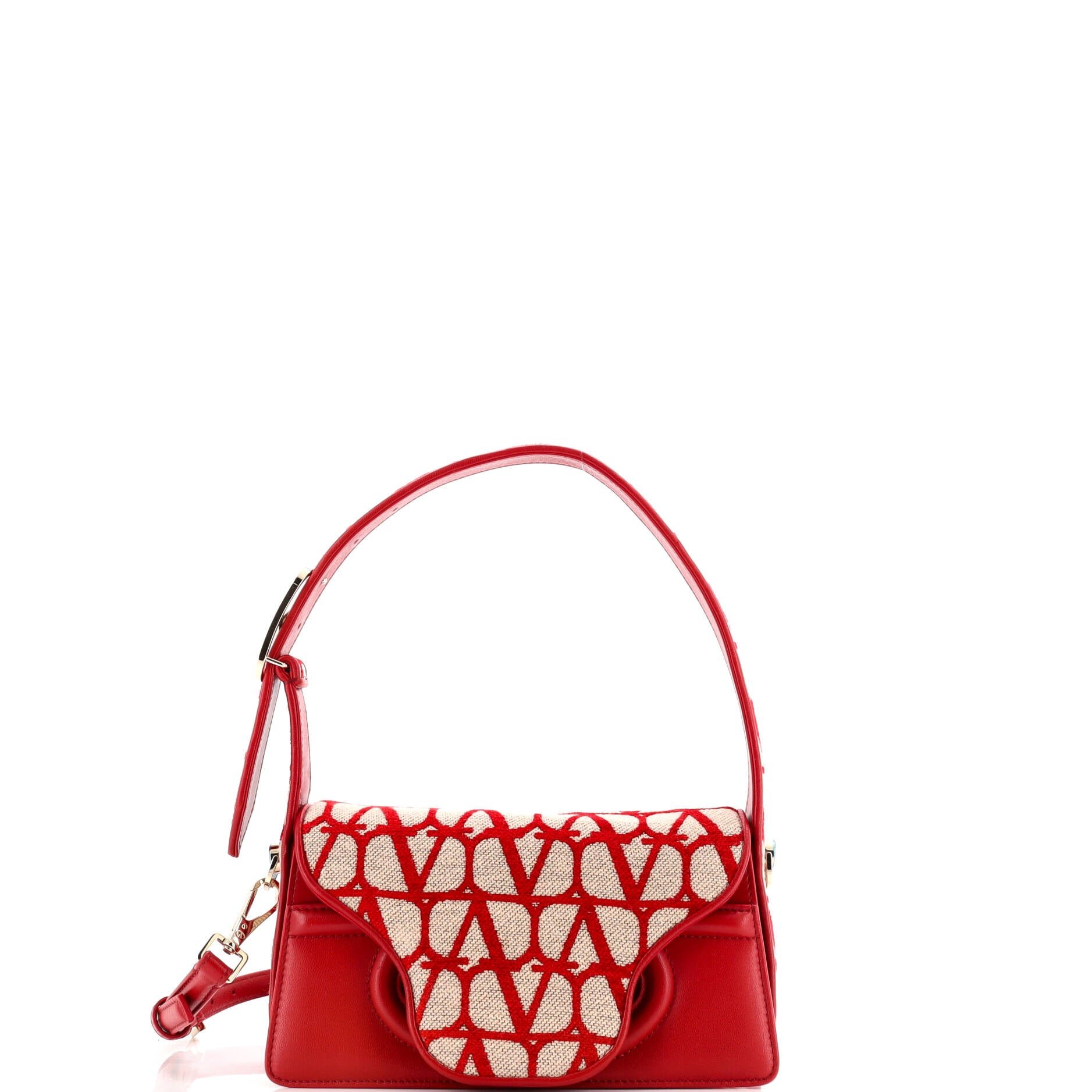 Valentino Garavani Le Petit Deuxieme Shoulder Bag Iconographe Canvas and Leather