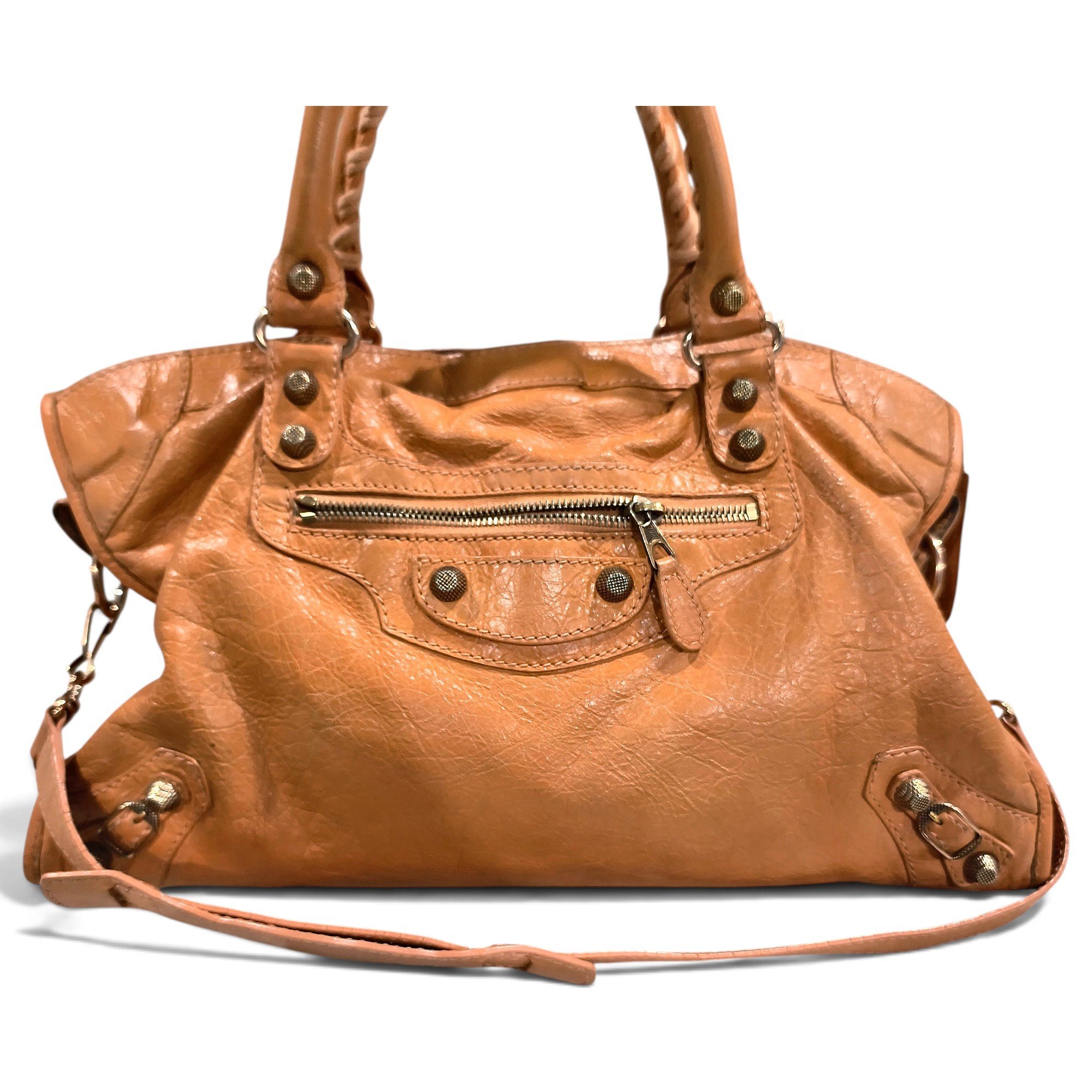 City leather handbag