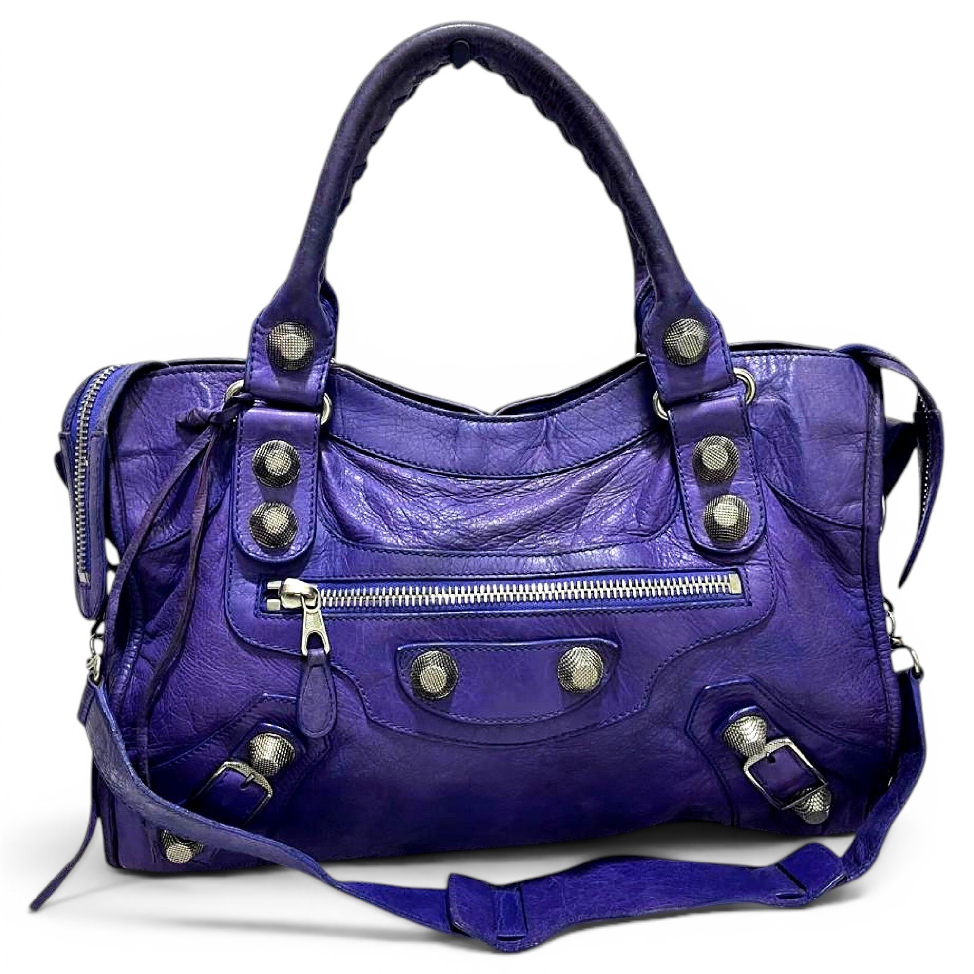 City leather handbag