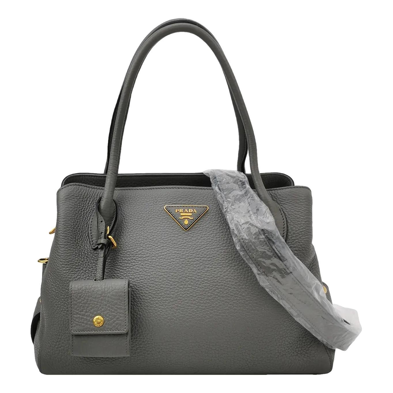 Double leather crossbody bag