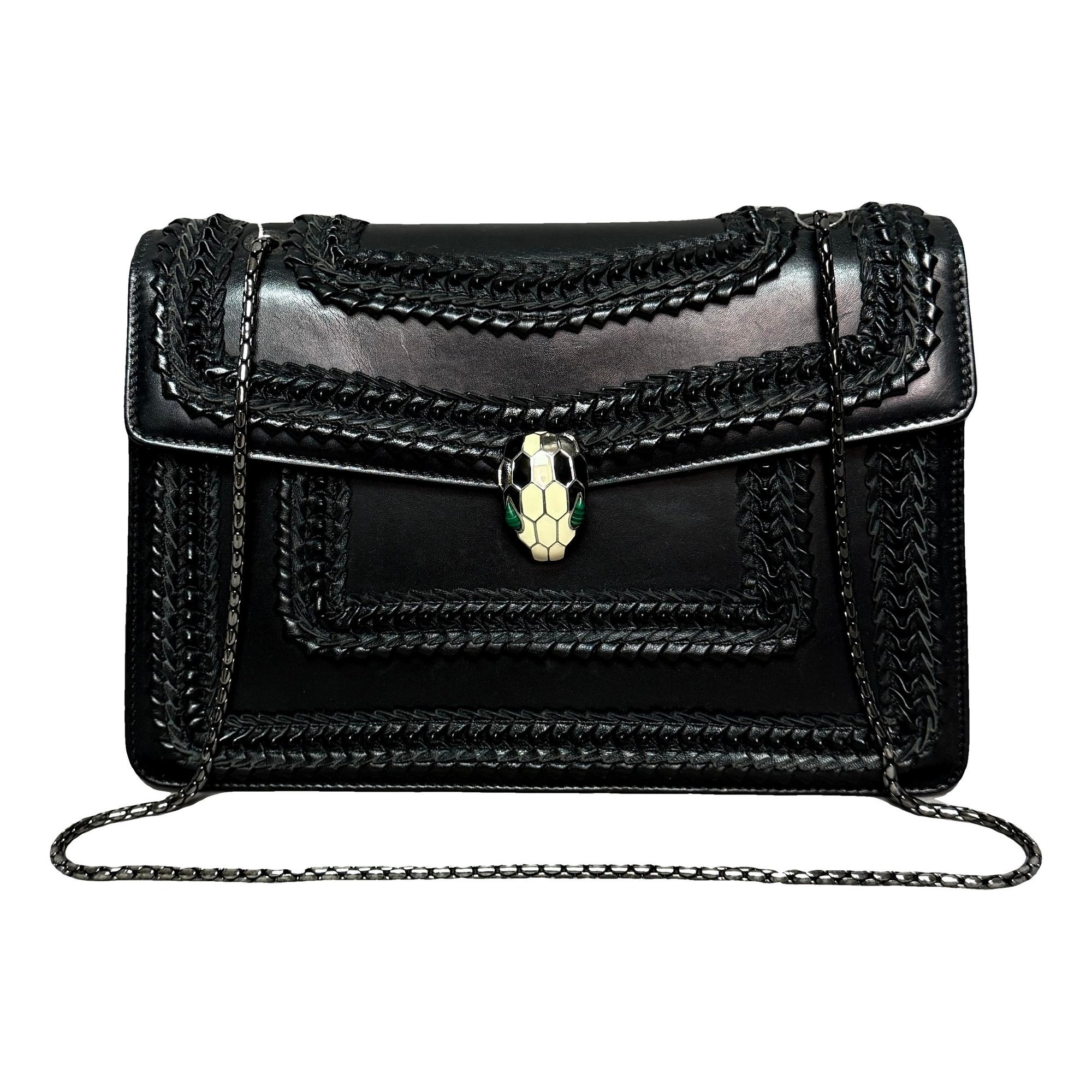 Serpenti leather handbag