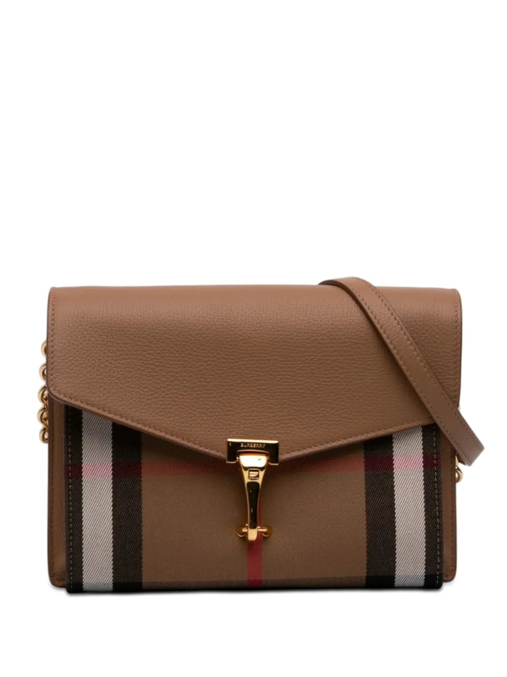 2000-2017 Small Leather and House Check Canvas Derby Macken crossbody bag