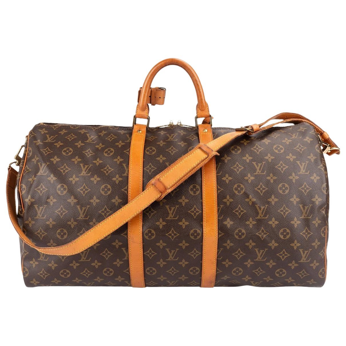 Keepall leather travel bag
