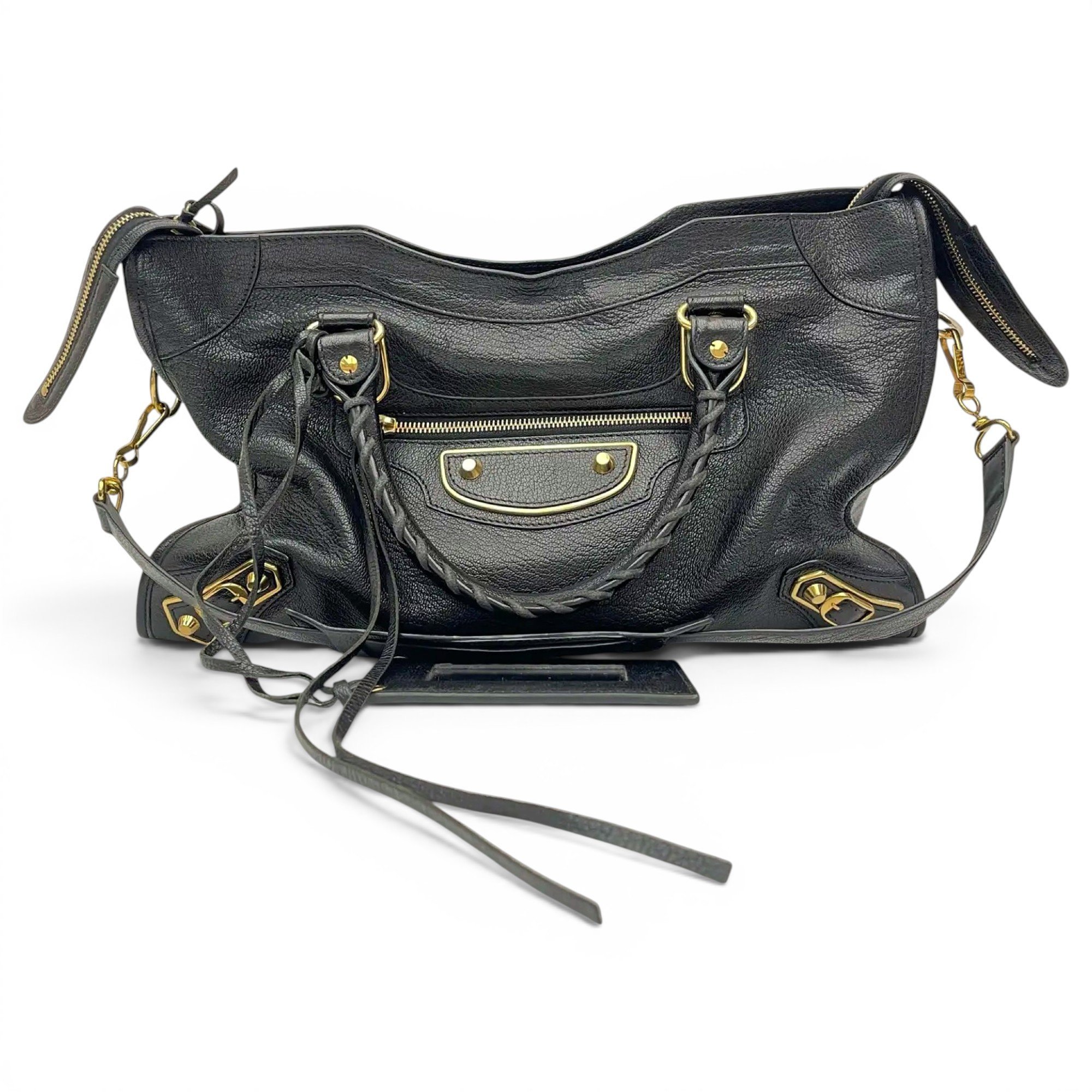 City leather handbag