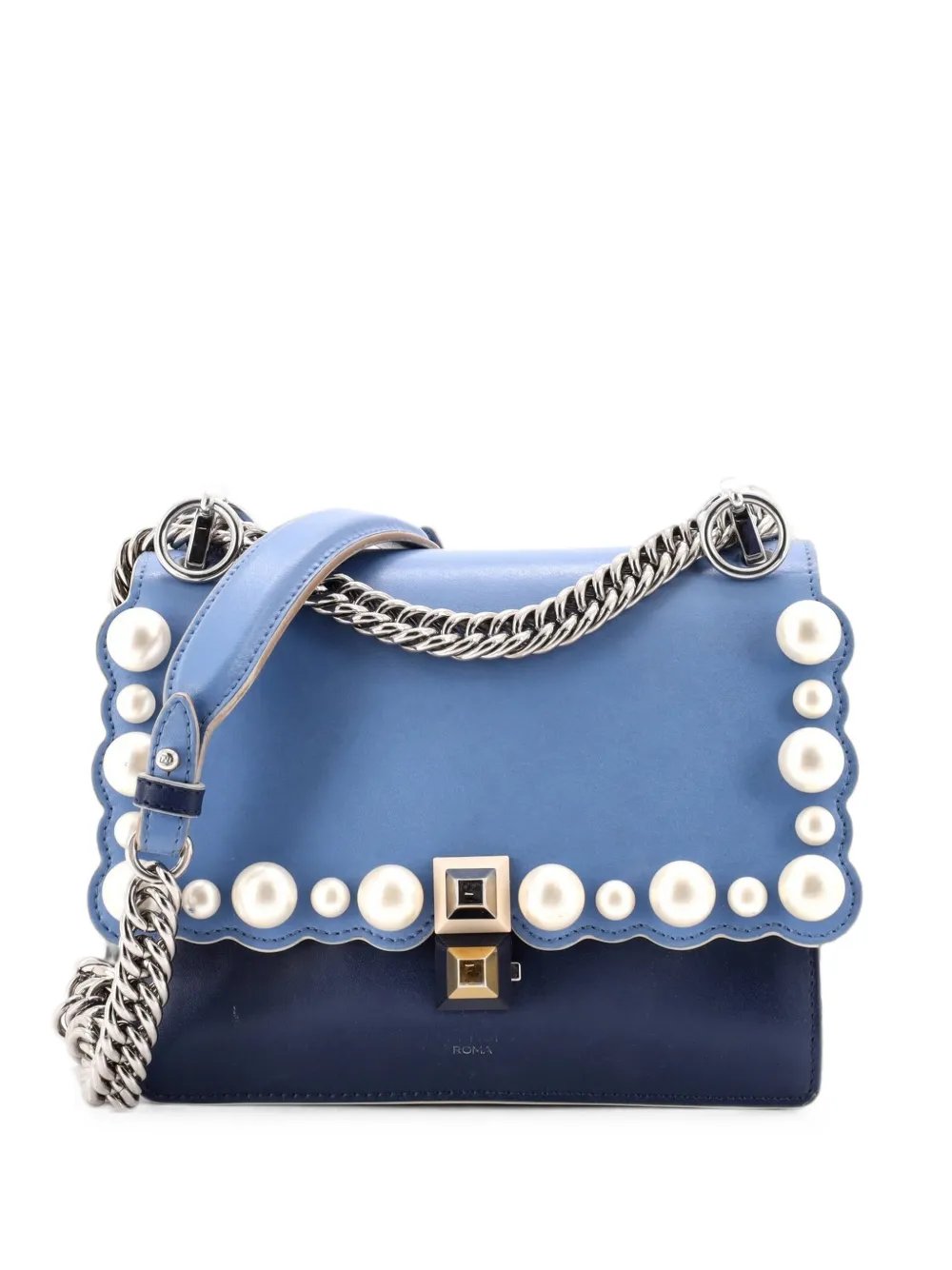 Kan I Bag Pearl Embellished Leather Small crossbody bag