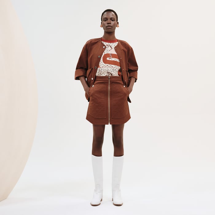 Marron Bai Jacket With Equestrian Details
