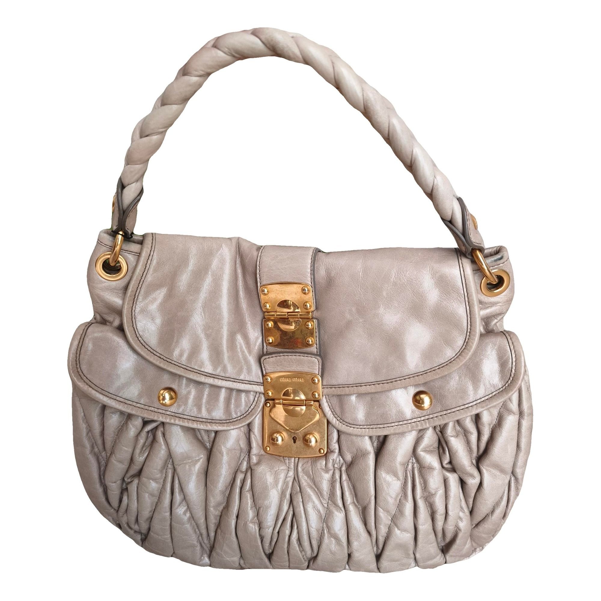 Coffer leather handbag