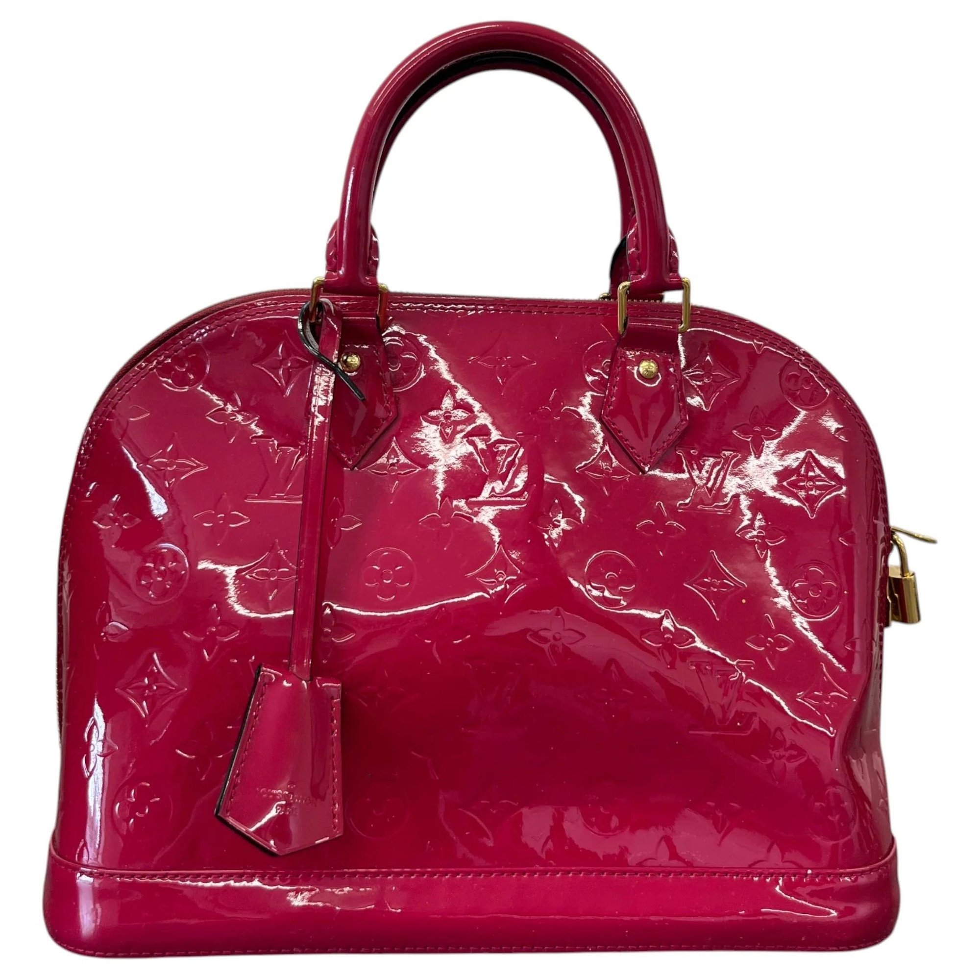 Patent leather handbag