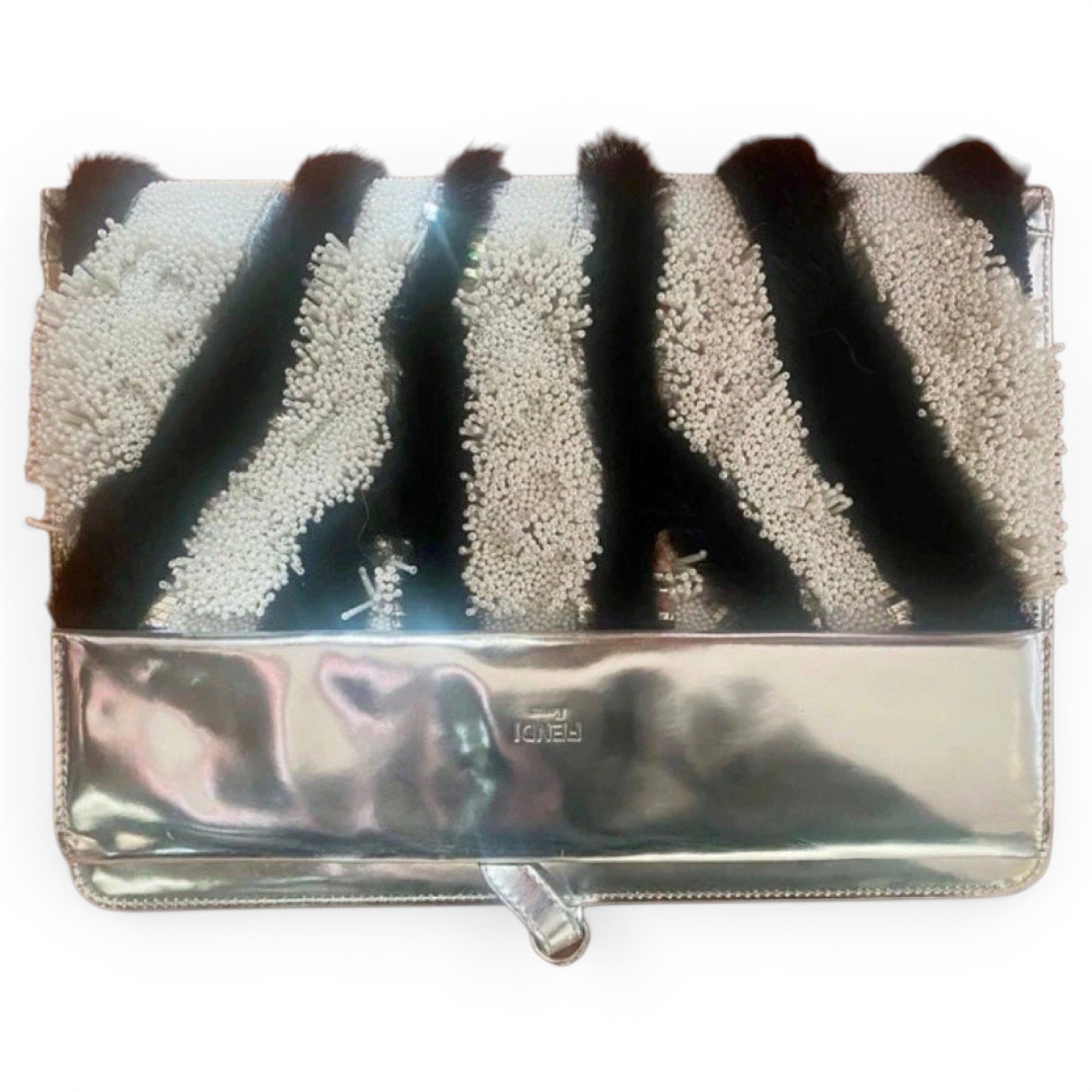 Leather clutch bag