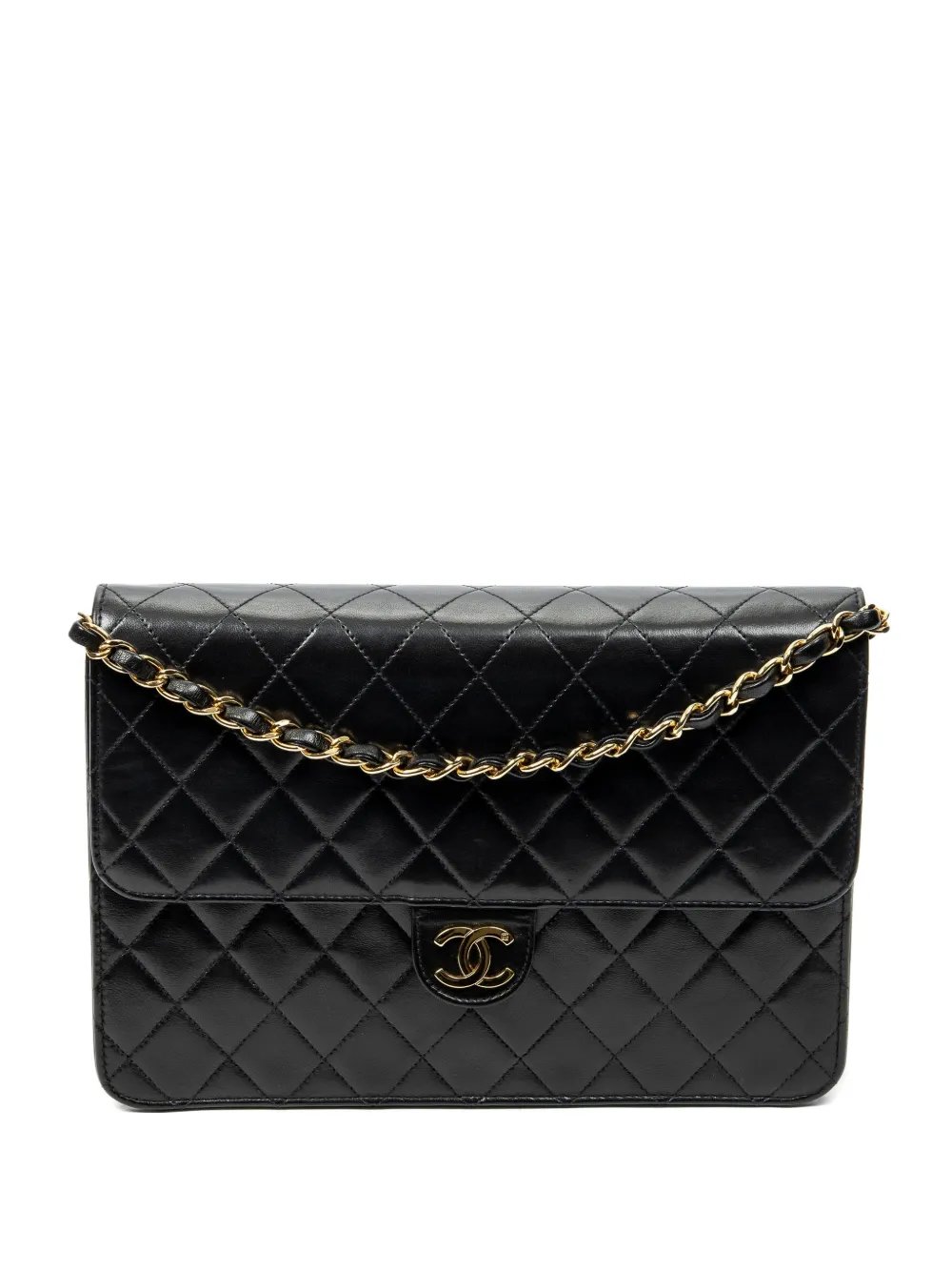quilted CC leather shoulder bag