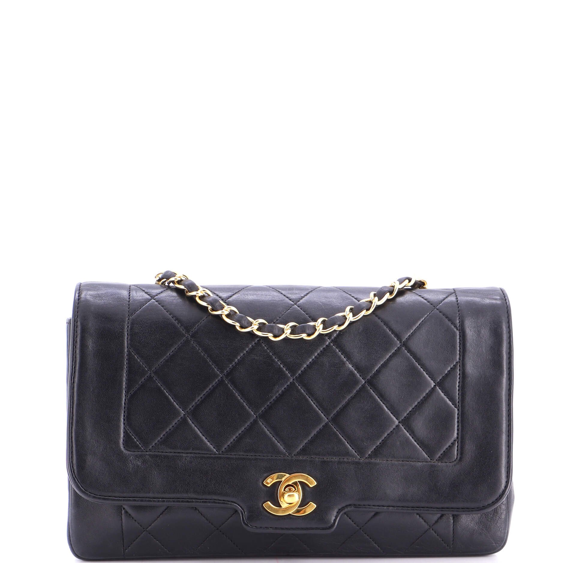 Vintage CC Chain Flap Bag Quilted Lambskin Medium