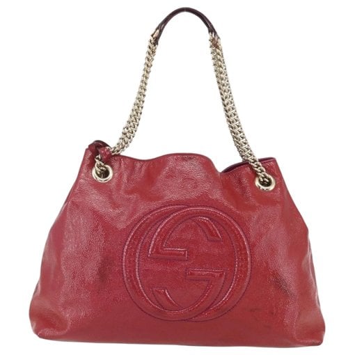 Soho Chain patent leather tote
