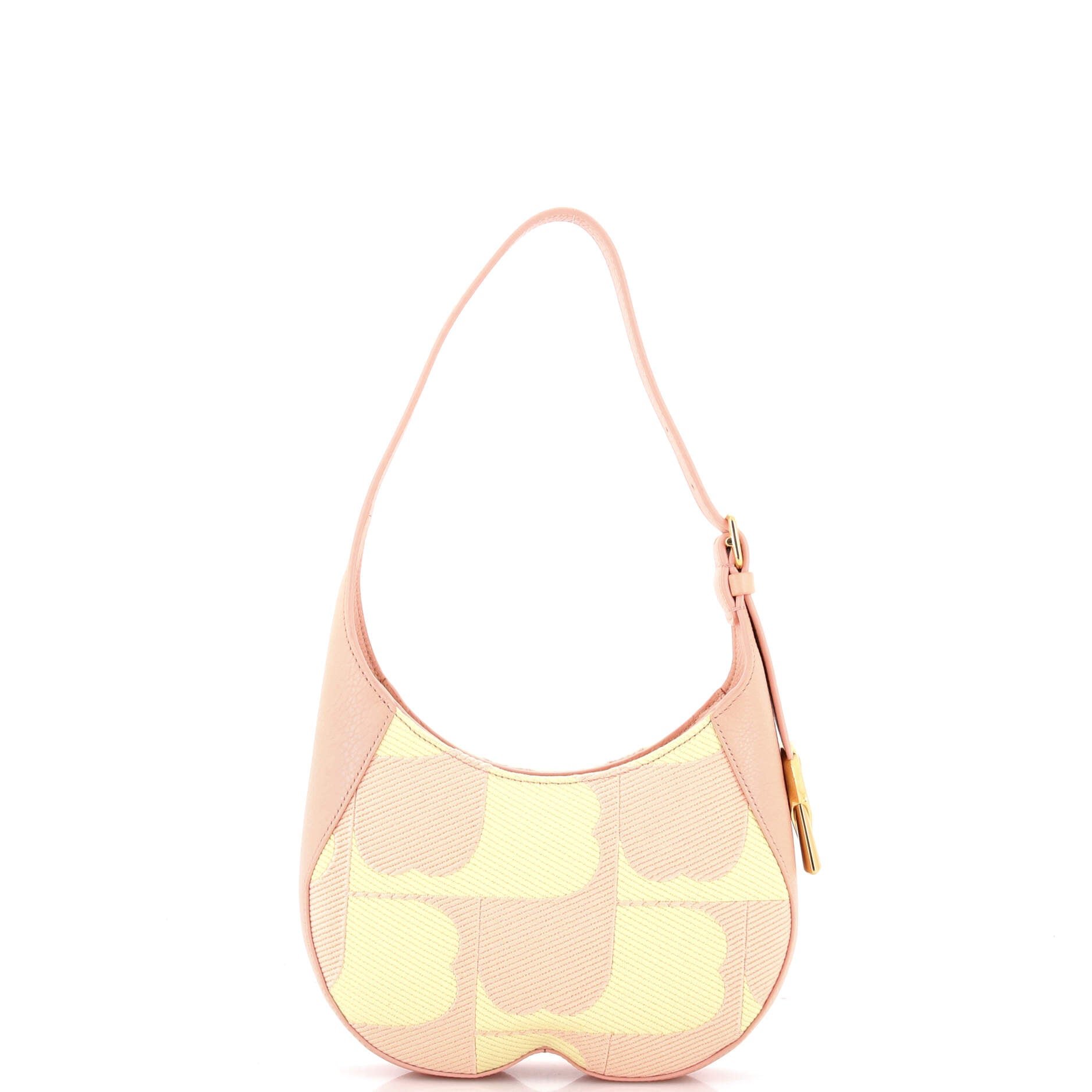 Chess Shoulder Bag Printed Canvas with Leather Small