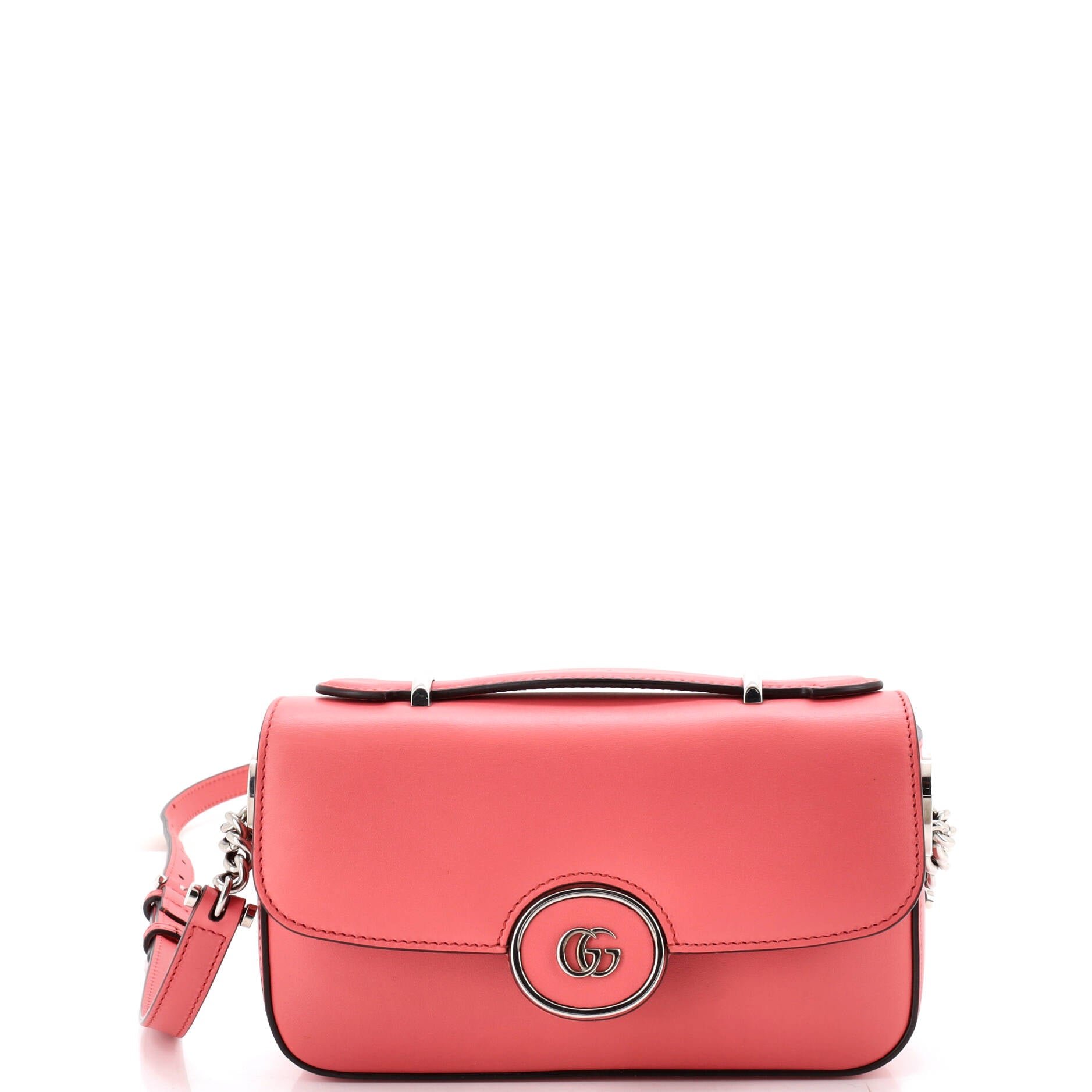 Petite GG Flap Shoulder Bag Leather Mini