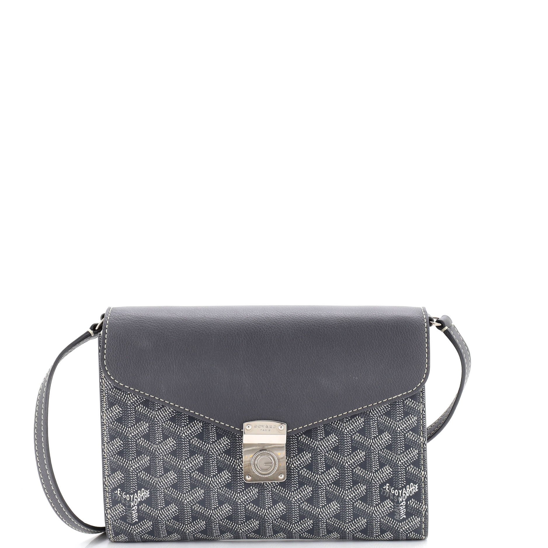Chypre Wallet on Strap Coated Canvas with Leather
