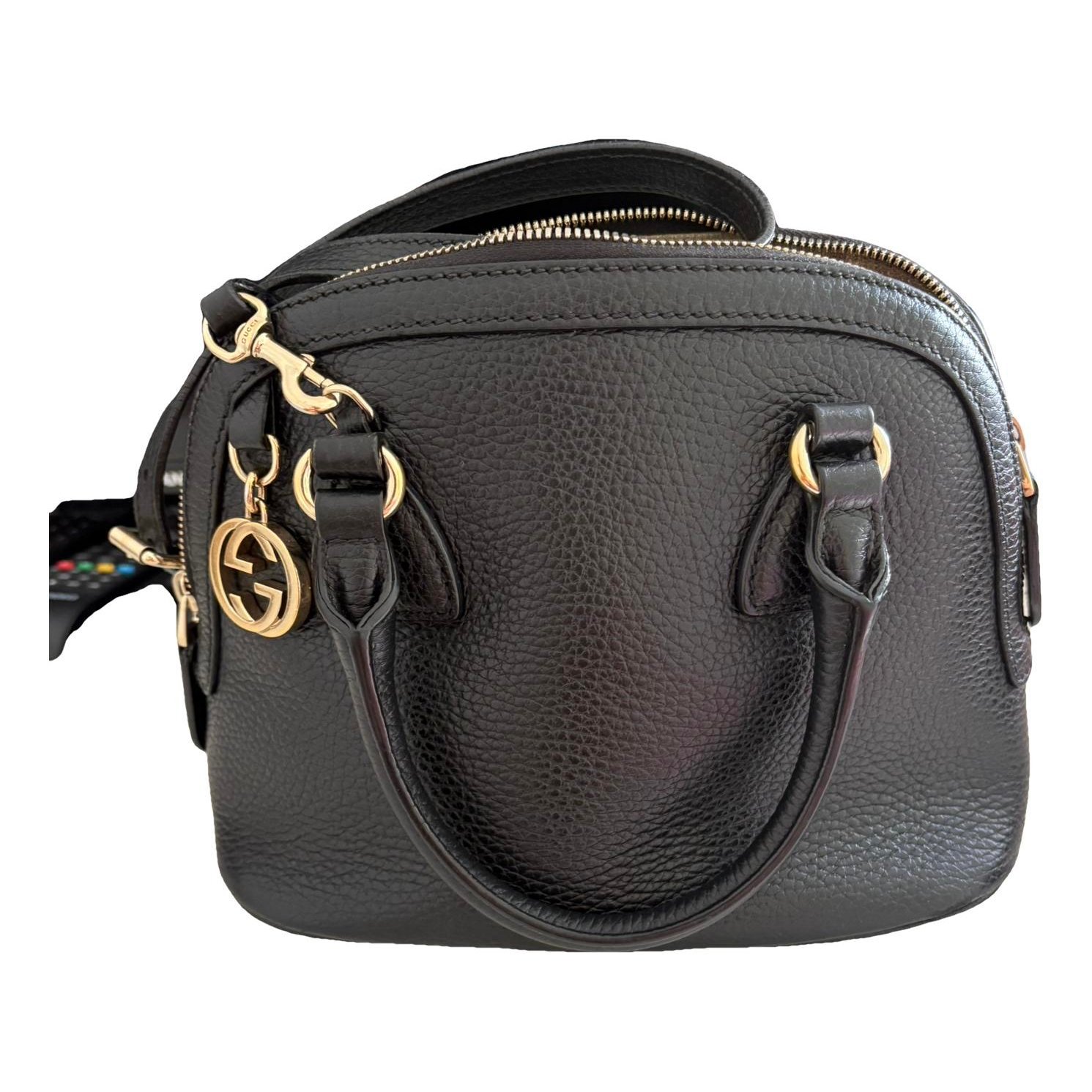 Dôme leather crossbody bag