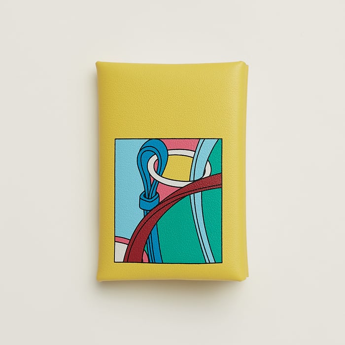 Lime Calvi Duo Compact Card Holder