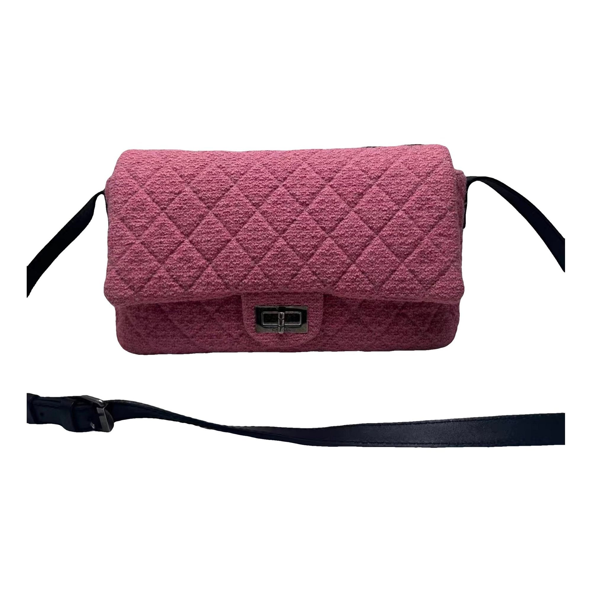 Chanel 2.55 tweed crossbody bag