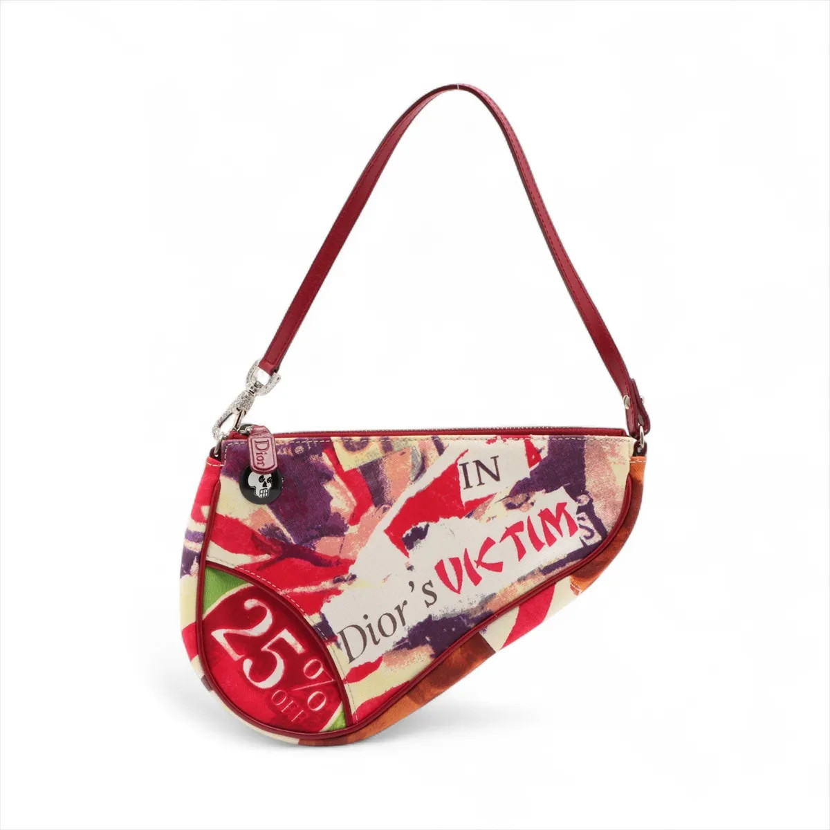 Dior Christian Dior Saddle Denim & leather Shoulder bag Multicolor VICTIM Jon Gallian