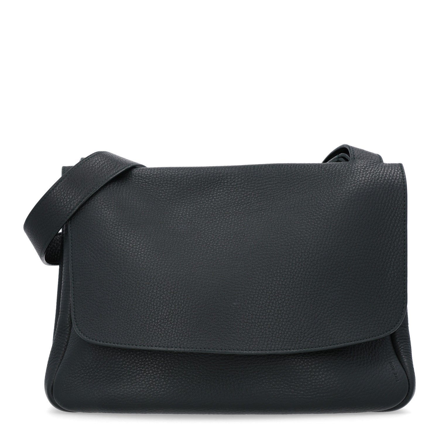 The Row Calfskin Small Mail Bag Bottle Green