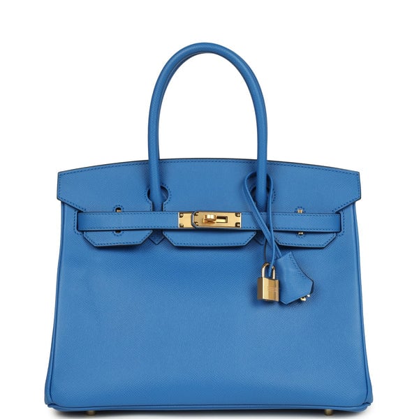 Hermes Hermes Birkin 30 Bleu Zellige Epsom Gold Hardware